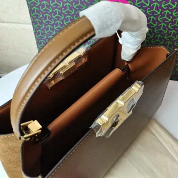 Tory Burch Eleanor Spazzolato Satchel Bag - Picture 8 of 13